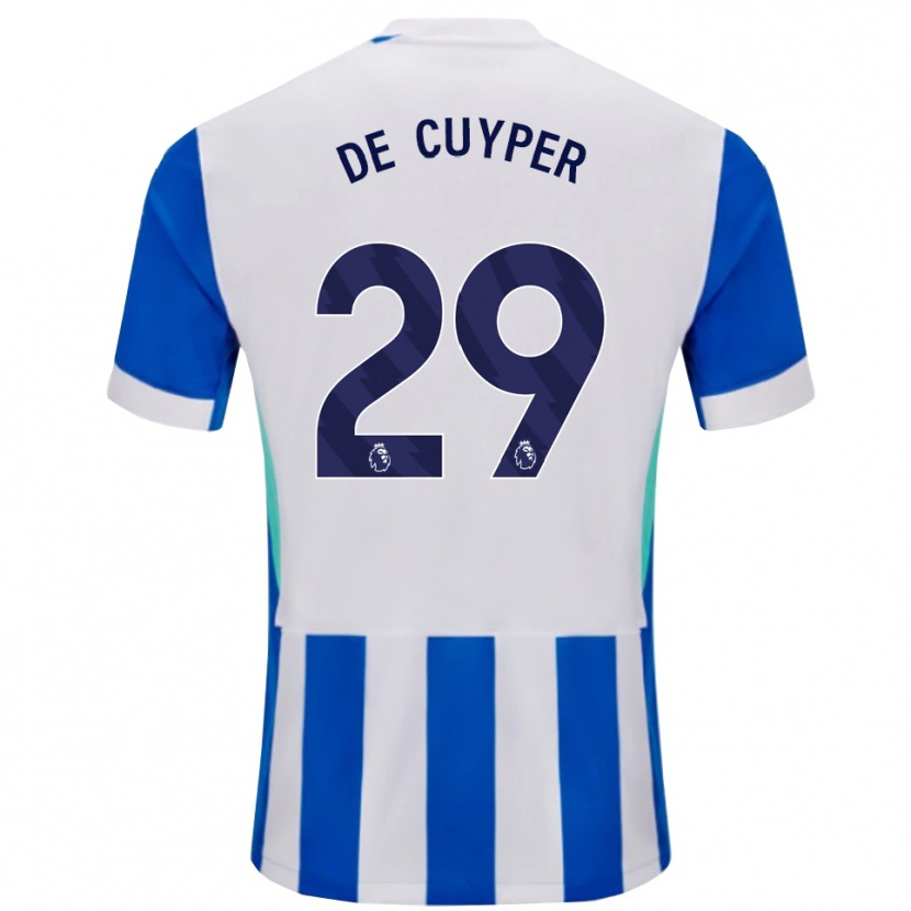 Danxen Herren Maxim De Cuyper #29 Blau Weiß Heimtrikot Trikot 2025/26 T-Shirt