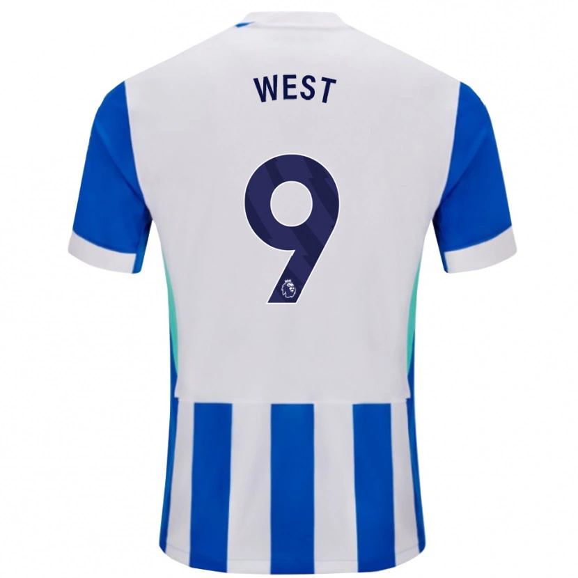 Danxen Herren Aidan West #9 Blau Weiß Heimtrikot Trikot 2025/26 T-Shirt