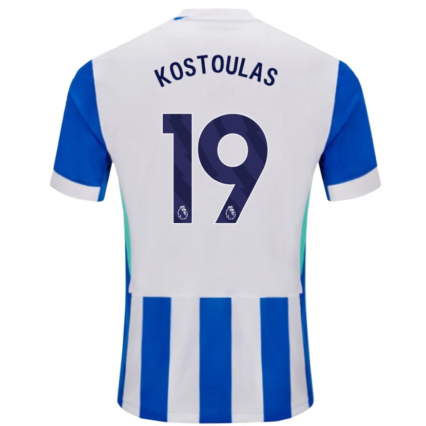 Danxen Herren Charalampos Kostoulas #19 Blau Weiß Heimtrikot Trikot 2025/26 T-Shirt