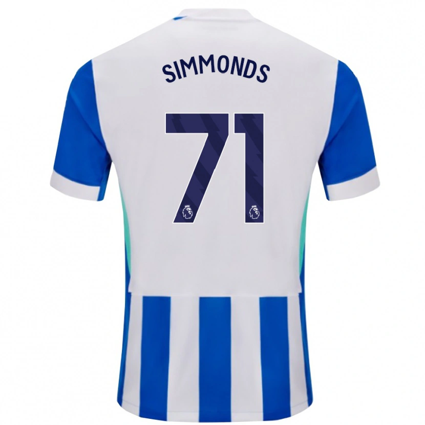 Danxen Herren Freddie Simmonds #71 Blau Weiß Heimtrikot Trikot 2025/26 T-Shirt