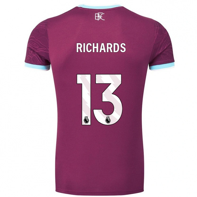 Danxen Herren Jade Richards #13 Burgunderrot Himmelblau Heimtrikot Trikot 2025/26 T-Shirt