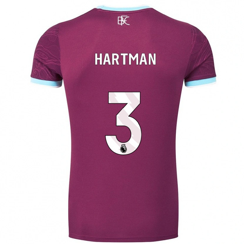 Danxen Herren Quilindschy Hartman #3 Burgunderrot Himmelblau Heimtrikot Trikot 2025/26 T-Shirt