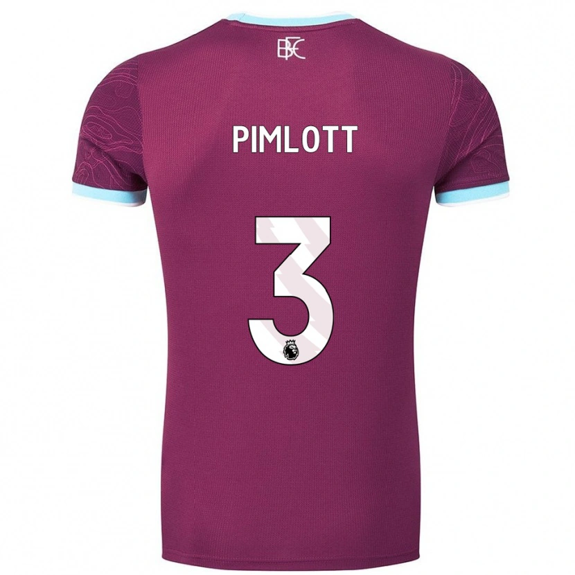 Danxen Herren Oliver Pimlott #3 Burgunderrot Himmelblau Heimtrikot Trikot 2025/26 T-Shirt