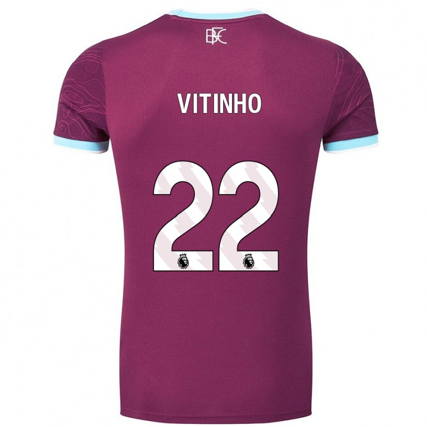 Danxen Herren Vitinho #22 Burgunderrot Himmelblau Heimtrikot Trikot 2025/26 T-Shirt