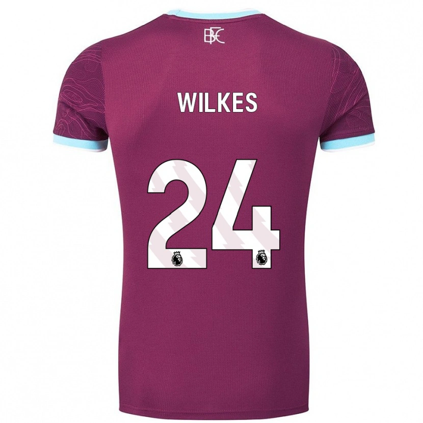 Danxen Herren Tilly Wilkes #24 Burgunderrot Himmelblau Heimtrikot Trikot 2025/26 T-Shirt
