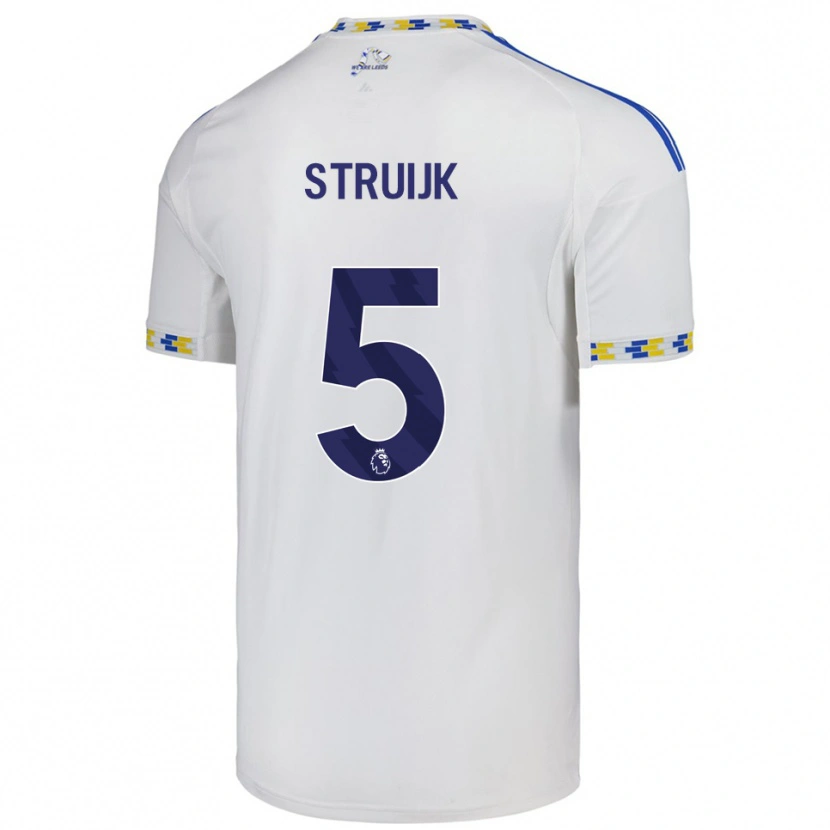 Danxen Herren Pascal Struijk #5 Weiß Blau Heimtrikot Trikot 2025/26 T-Shirt