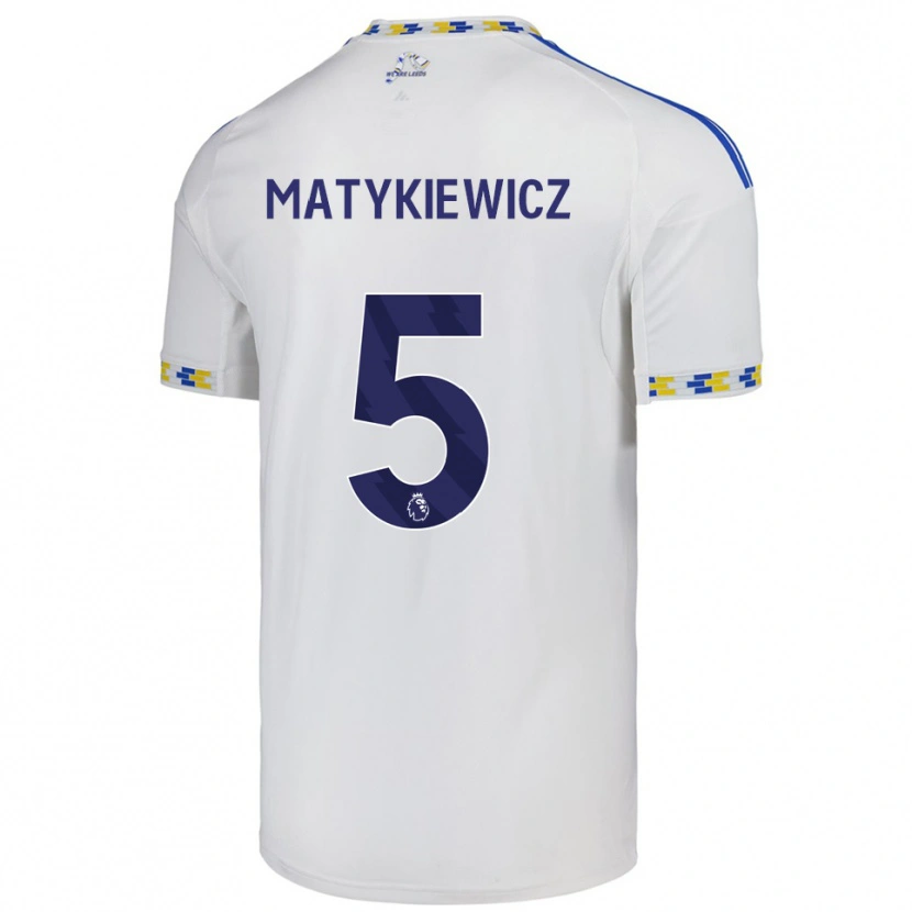 Danxen Herren Luke Matykiewicz #5 Weiß Blau Heimtrikot Trikot 2025/26 T-Shirt