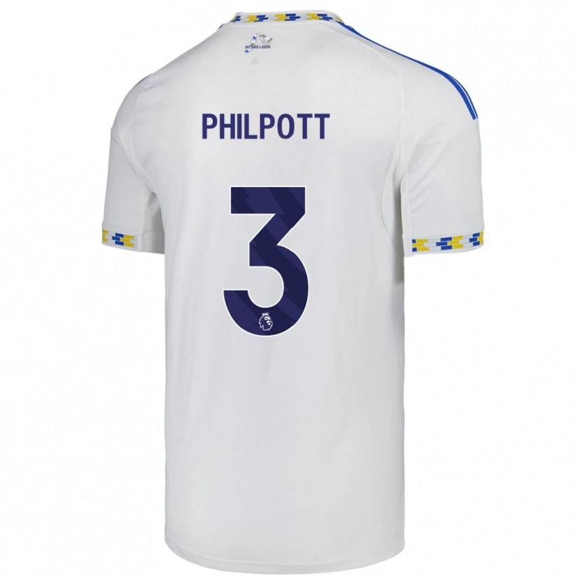 Danxen Herren Louie Philpott #3 Weiß Blau Heimtrikot Trikot 2025/26 T-Shirt