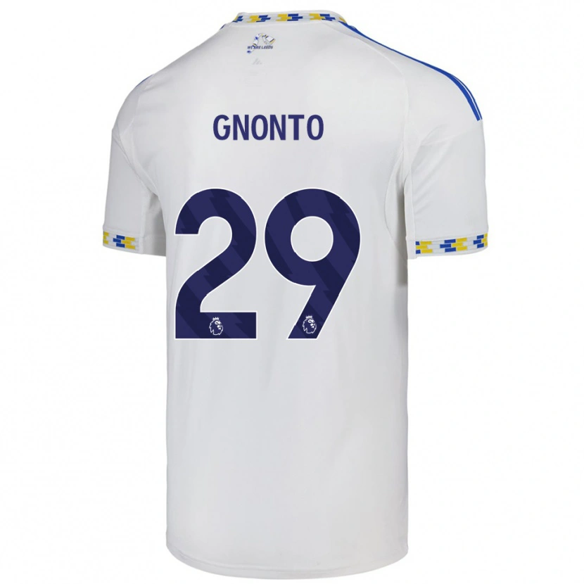 Danxen Herren Wilfried Gnonto #29 Weiß Blau Heimtrikot Trikot 2025/26 T-Shirt