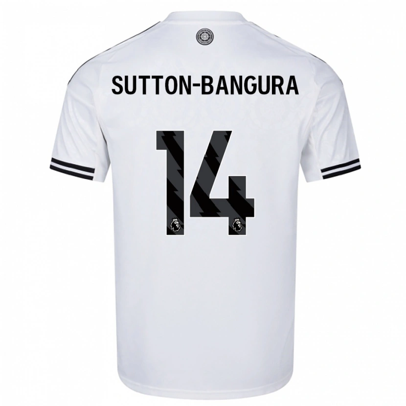 Danxen Herren William Sutton-Bangura #14 Weiß Schwarz Heimtrikot Trikot 2025/26 T-Shirt