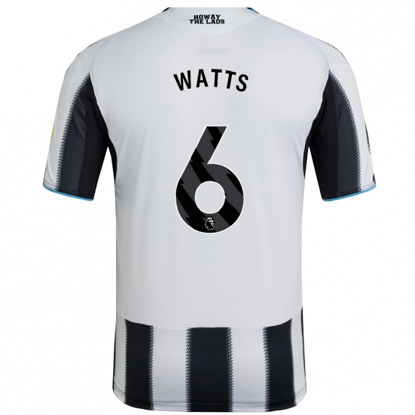 Danxen Herren Logan Watts #6 Schwarz Weiß Heimtrikot Trikot 2025/26 T-Shirt