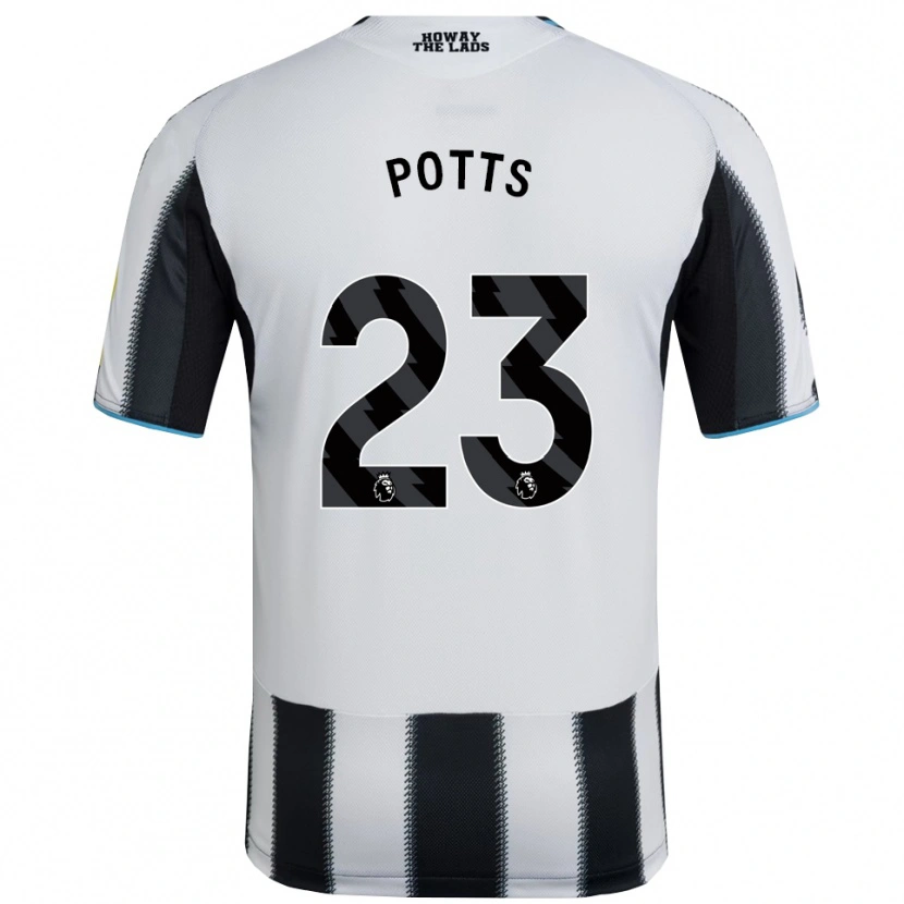 Danxen Herren Charlotte Potts #23 Schwarz Weiß Heimtrikot Trikot 2025/26 T-Shirt