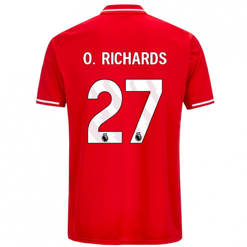 Danxen Herren Omar Richards #27 Rot Weiß Heimtrikot Trikot 2025/26 T-Shirt