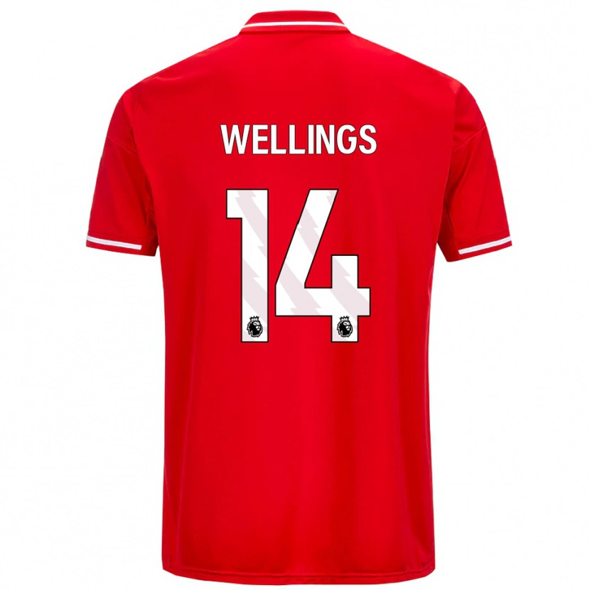 Danxen Herren Charlie Wellings #14 Rot Weiß Heimtrikot Trikot 2025/26 T-Shirt