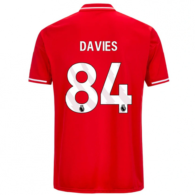 Danxen Herren Isaac Davies #84 Rot Weiß Heimtrikot Trikot 2025/26 T-Shirt