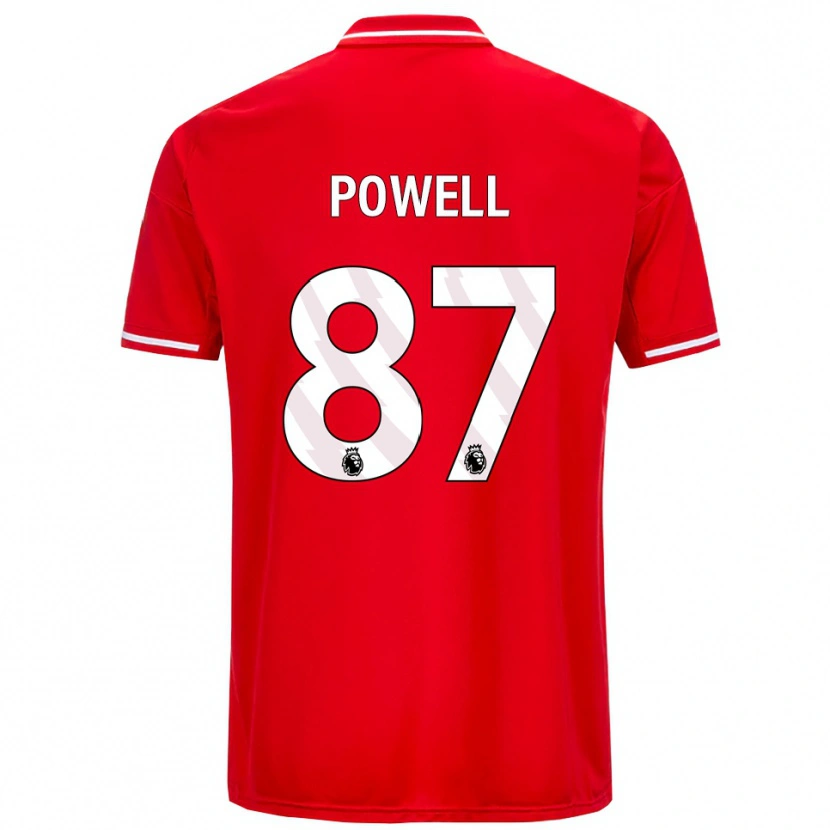 Danxen Herren Jayden Powell #87 Rot Weiß Heimtrikot Trikot 2025/26 T-Shirt