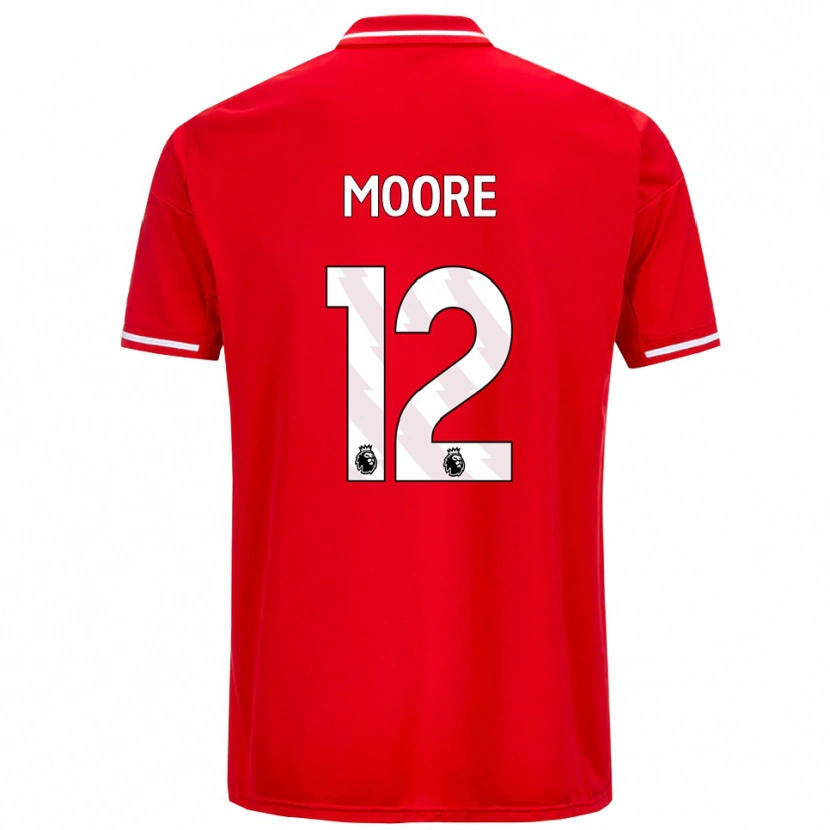 Danxen Herren Daniel Moore #12 Rot Weiß Heimtrikot Trikot 2025/26 T-Shirt
