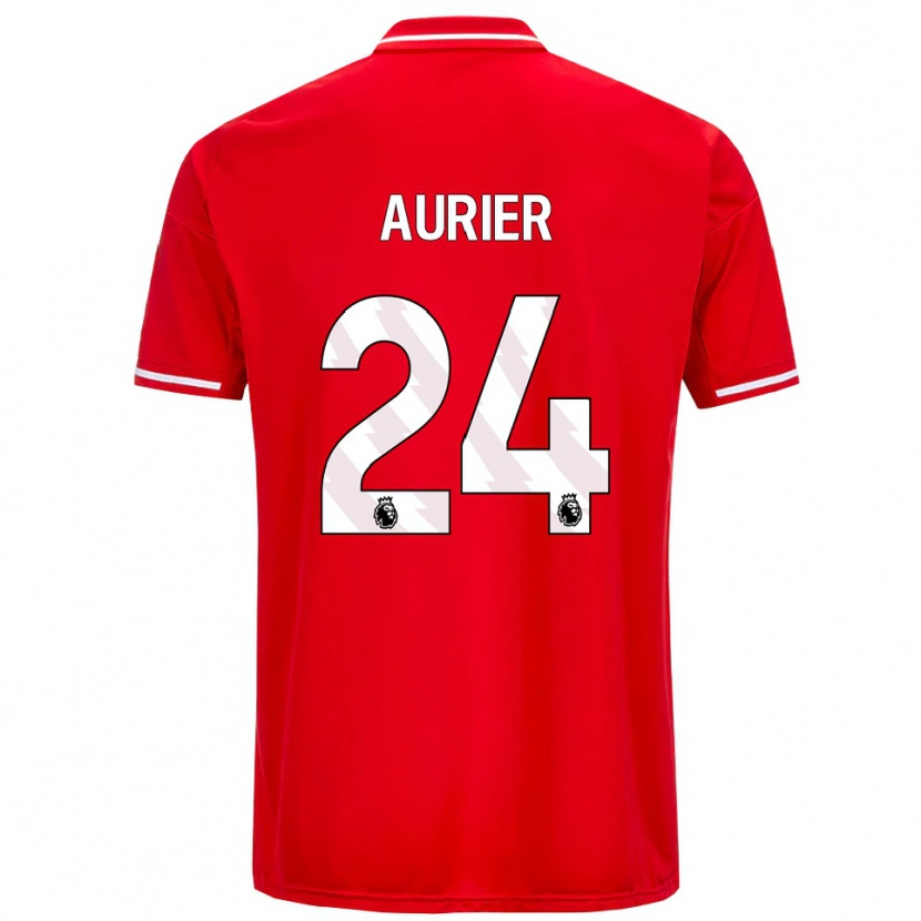 Danxen Herren Serge Aurier #24 Rot Weiß Heimtrikot Trikot 2025/26 T-Shirt