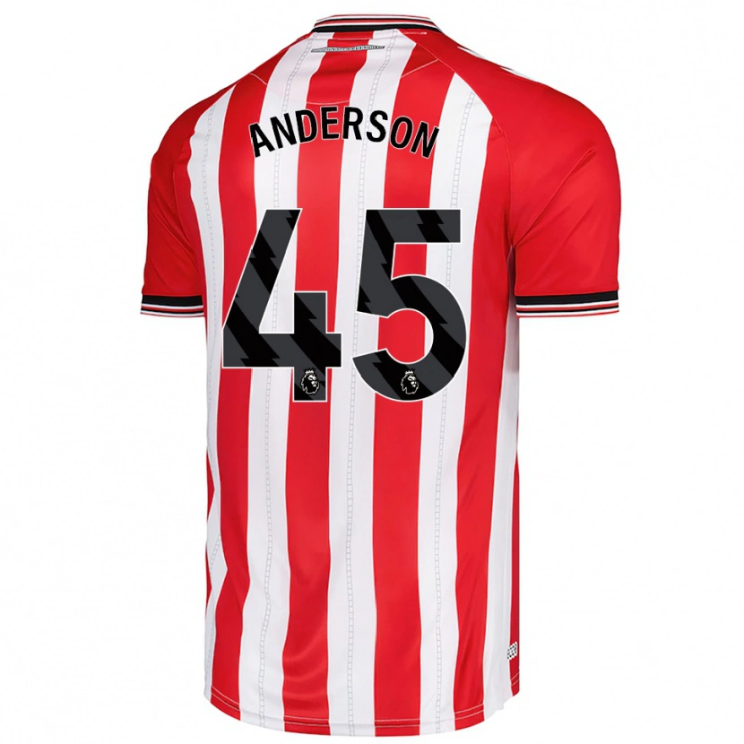 Danxen Herren Joe Anderson #45 Rot Weiß Heimtrikot Trikot 2025/26 T-Shirt