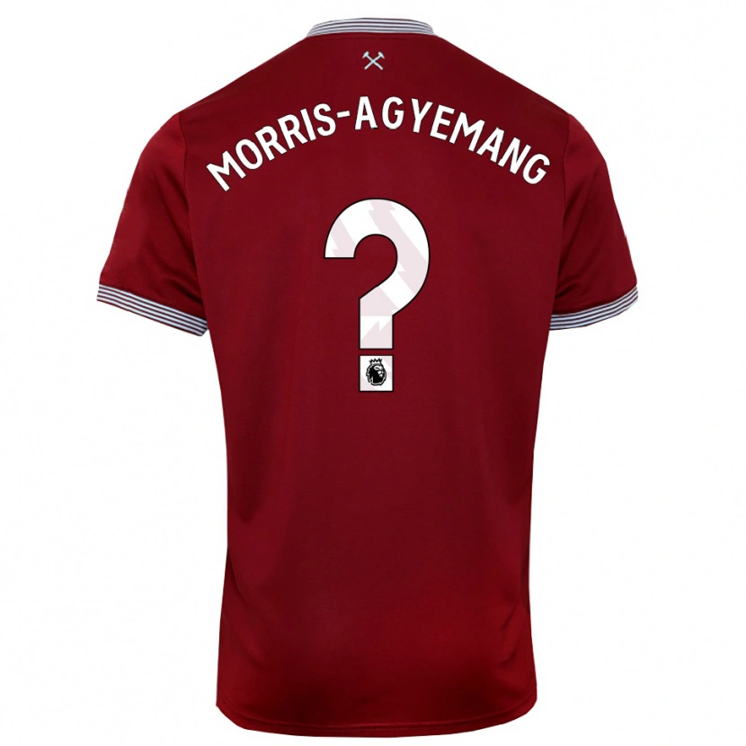 Danxen Herren Reggie Morris-Agyemang #0 Burgunderrot Weiß Heimtrikot Trikot 2025/26 T-Shirt