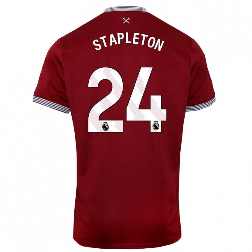 Danxen Herren Jessie Stapleton #24 Burgunderrot Weiß Heimtrikot Trikot 2025/26 T-Shirt