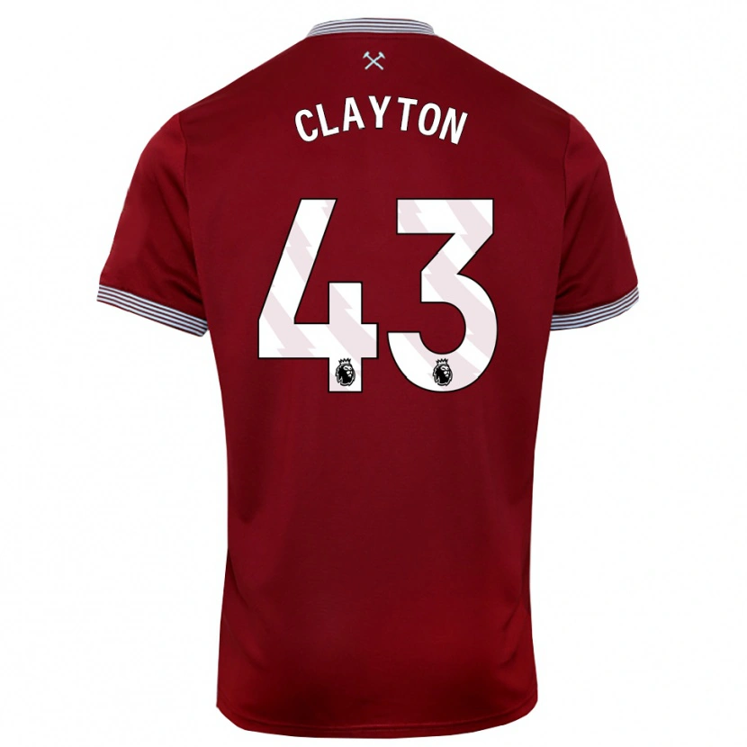 Danxen Herren Regan Clayton #43 Burgunderrot Weiß Heimtrikot Trikot 2025/26 T-Shirt