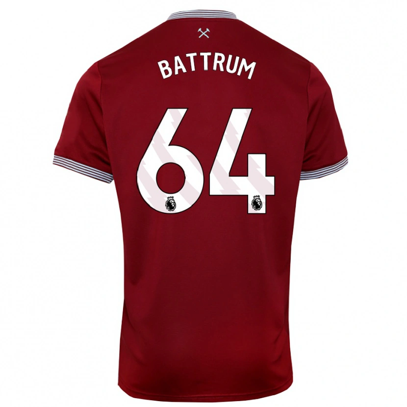 Danxen Herren Ryan Battrum #64 Burgunderrot Weiß Heimtrikot Trikot 2025/26 T-Shirt