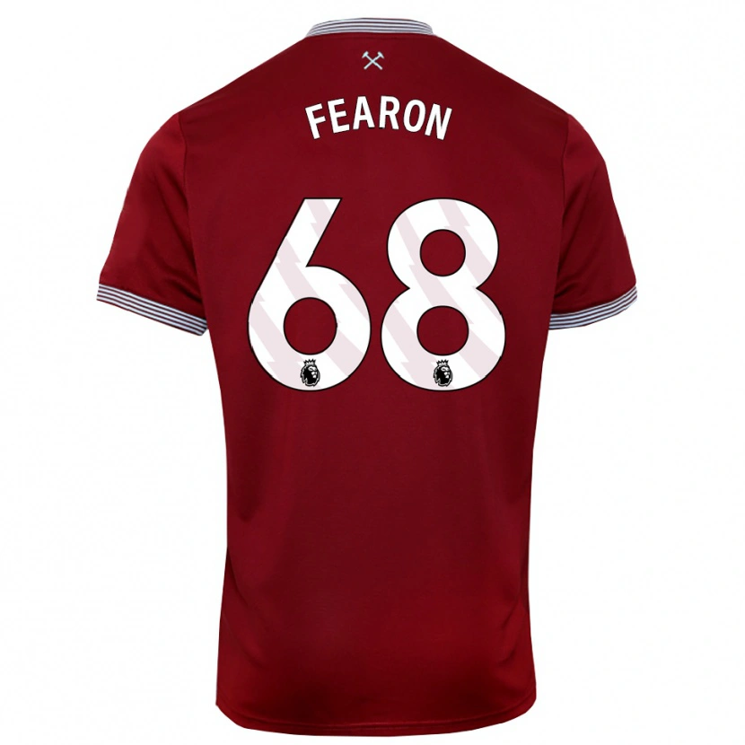 Danxen Herren Preston Fearon #68 Burgunderrot Weiß Heimtrikot Trikot 2025/26 T-Shirt