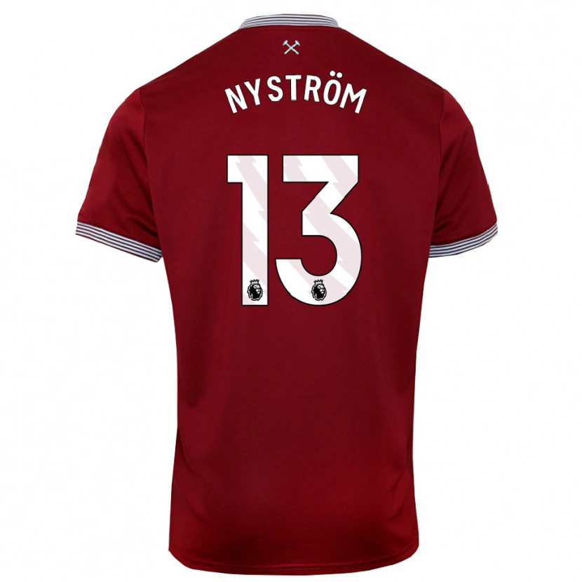 Danxen Herren Eva Nyström #13 Burgunderrot Weiß Heimtrikot Trikot 2025/26 T-Shirt