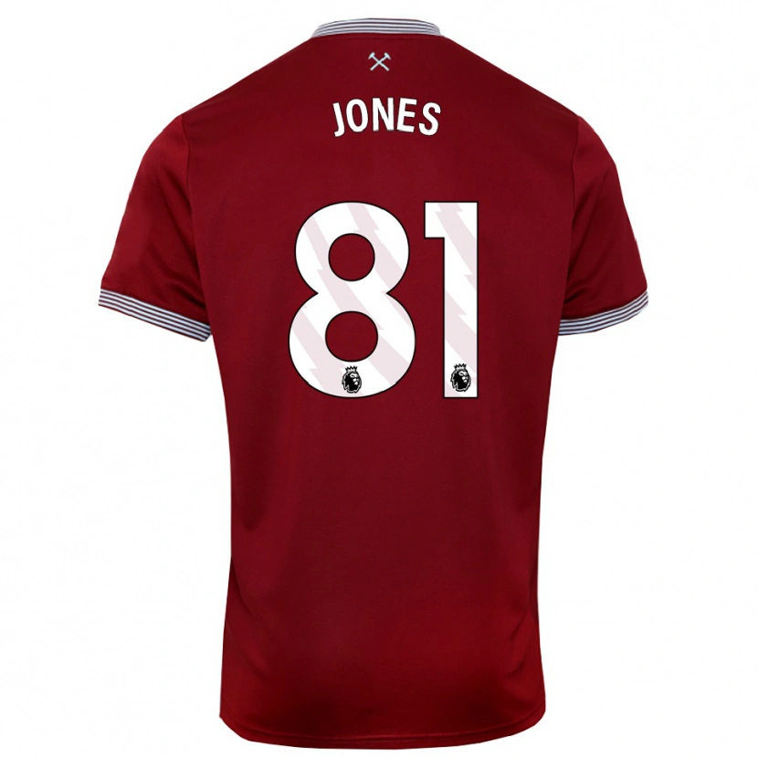 Danxen Herren Liam Jones #81 Burgunderrot Weiß Heimtrikot Trikot 2025/26 T-Shirt