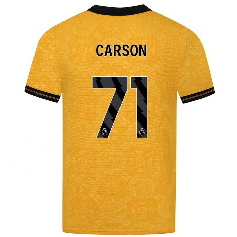 Danxen Herren Hayden Carson #71 Gelb Schwarz Heimtrikot Trikot 2025/26 T-Shirt