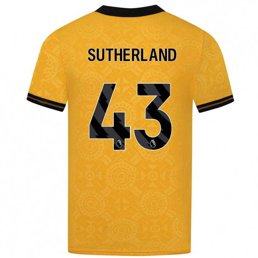 Danxen Herren Ethan Sutherland #43 Gelb Schwarz Heimtrikot Trikot 2025/26 T-Shirt