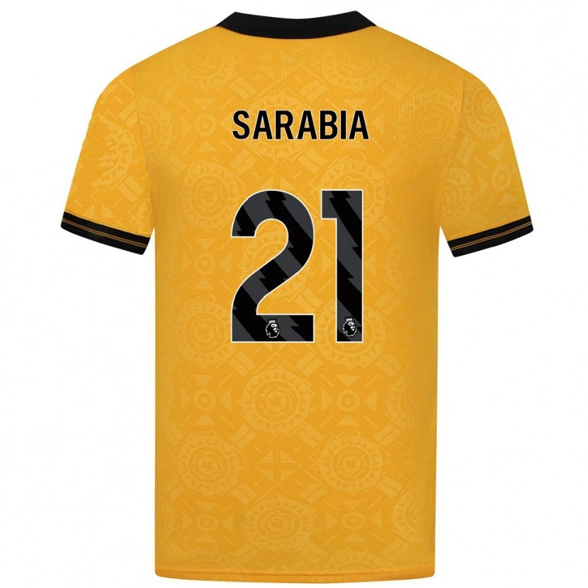 Danxen Herren Pablo Sarabia #21 Gelb Schwarz Heimtrikot Trikot 2025/26 T-Shirt