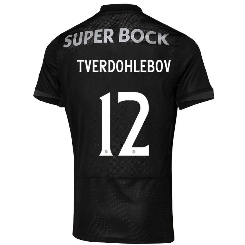 Danxen Herren Alex Tverdohlebov #12 Schwarz Weiß Auswärtstrikot Trikot 2025/26 T-Shirt