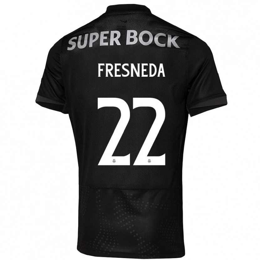 Danxen Herren Iván Fresneda #22 Schwarz Weiß Auswärtstrikot Trikot 2025/26 T-Shirt