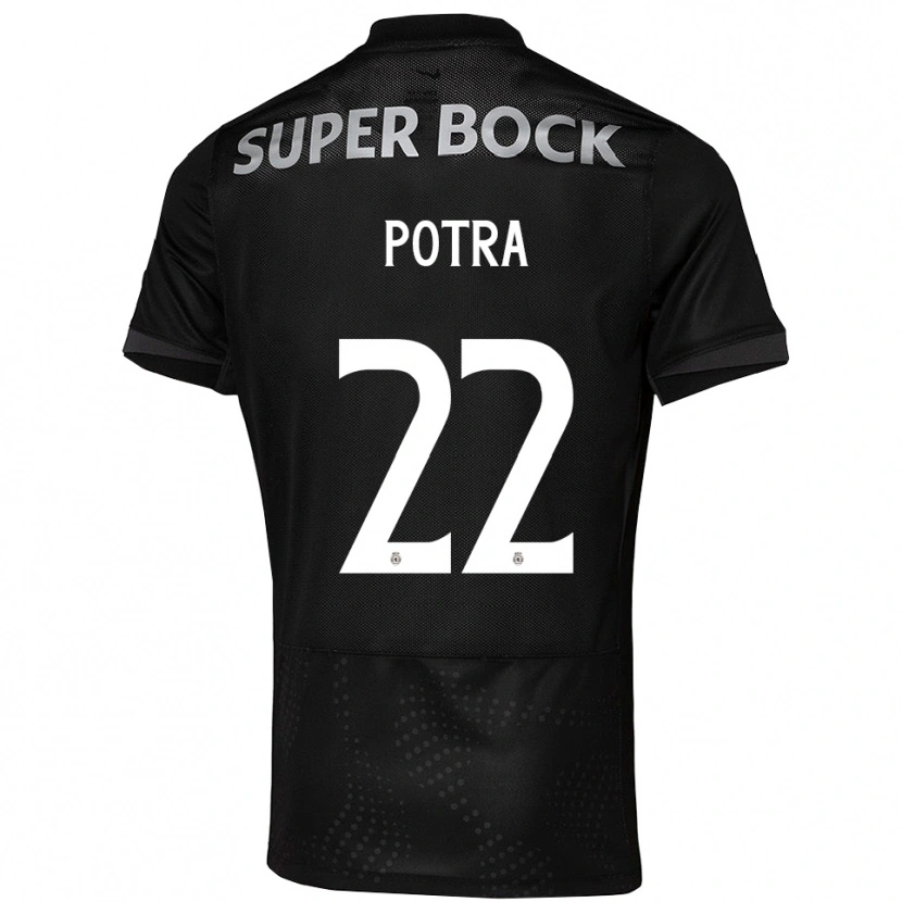 Danxen Herren Catarina Potra #22 Schwarz Weiß Auswärtstrikot Trikot 2025/26 T-Shirt