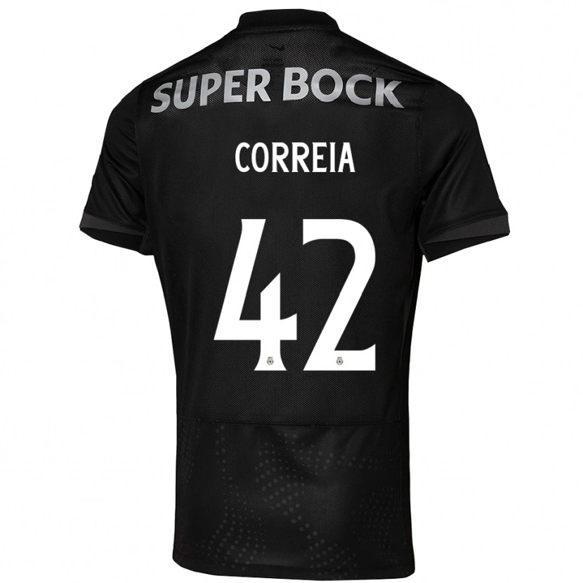 Danxen Herren Maísa Correia #42 Schwarz Weiß Auswärtstrikot Trikot 2025/26 T-Shirt