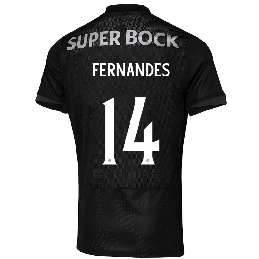 Danxen Herren Santiago Fernandes #14 Schwarz Weiß Auswärtstrikot Trikot 2025/26 T-Shirt