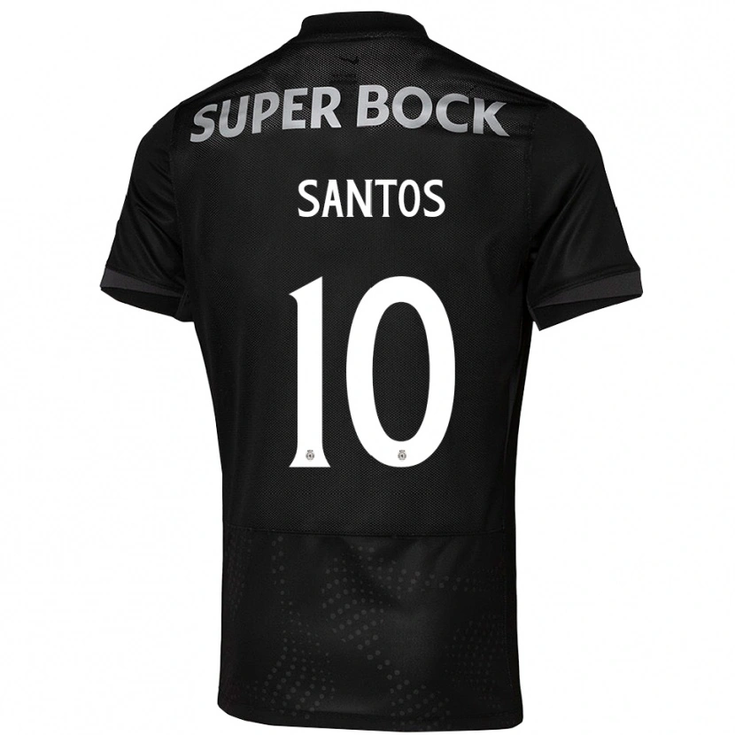 Danxen Herren Gui Santos #10 Schwarz Weiß Auswärtstrikot Trikot 2025/26 T-Shirt