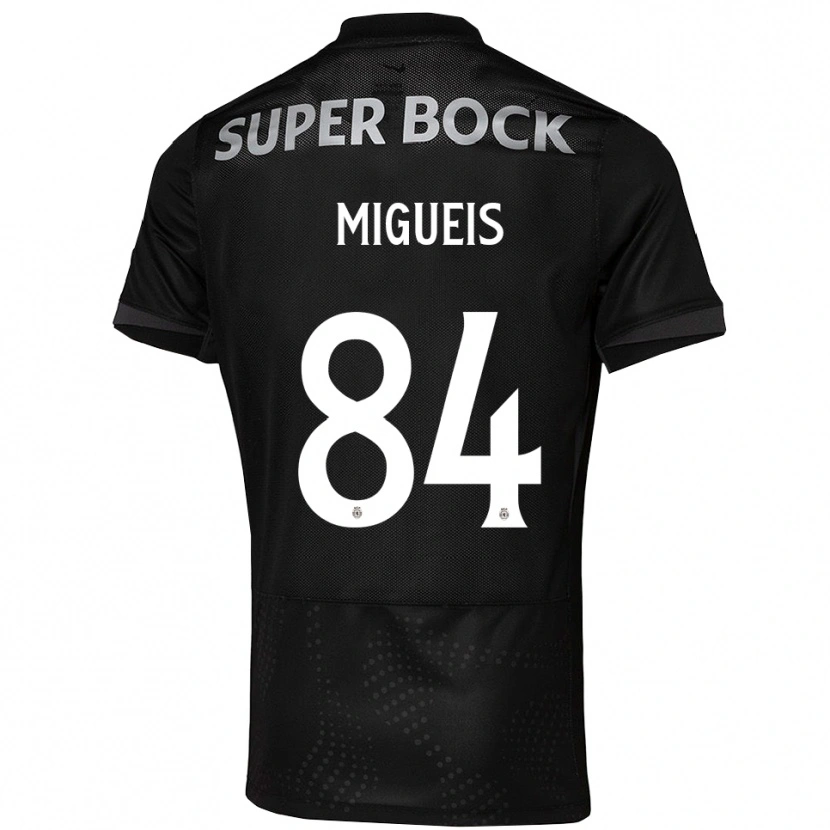 Danxen Herren Pedro Miguéis #84 Schwarz Weiß Auswärtstrikot Trikot 2025/26 T-Shirt
