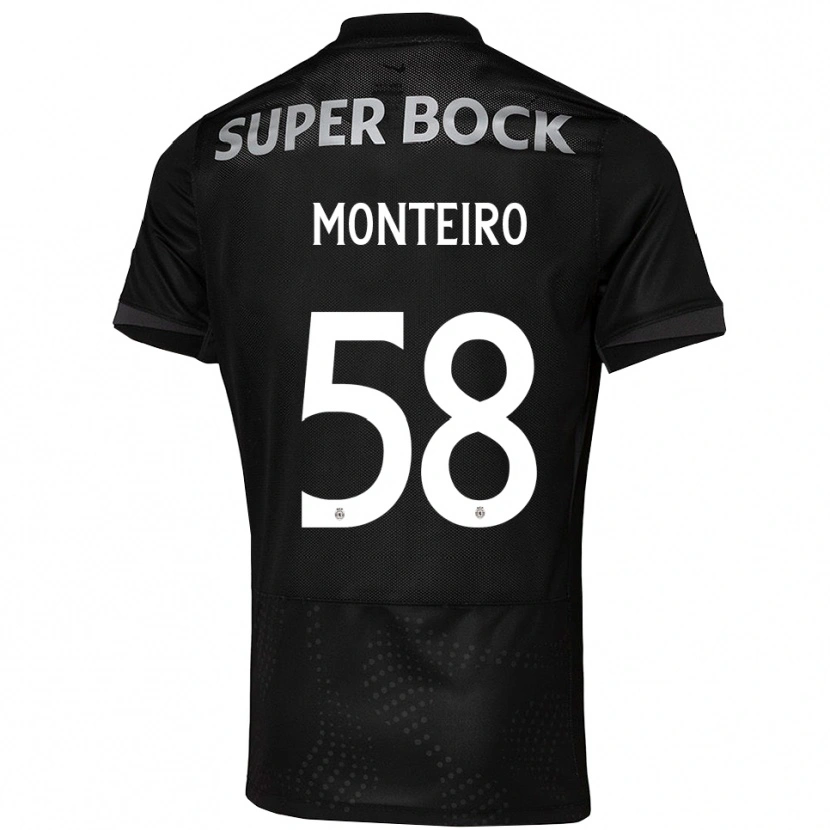 Danxen Herren David Monteiro #58 Schwarz Weiß Auswärtstrikot Trikot 2025/26 T-Shirt