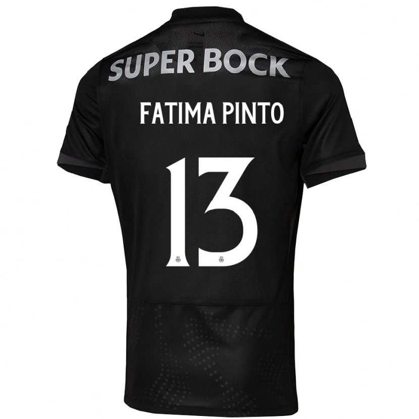 Danxen Herren Fátima Alexandra Figueira Pinto #13 Schwarz Weiß Auswärtstrikot Trikot 2025/26 T-Shirt