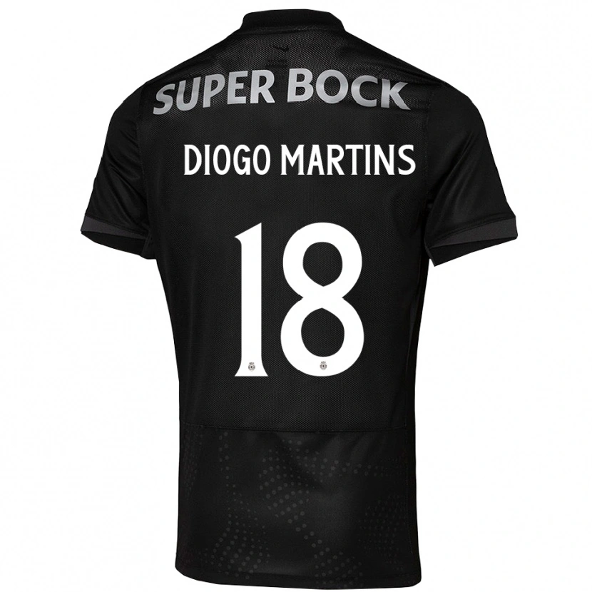 Danxen Herren Diogo Martins #18 Schwarz Weiß Auswärtstrikot Trikot 2025/26 T-Shirt