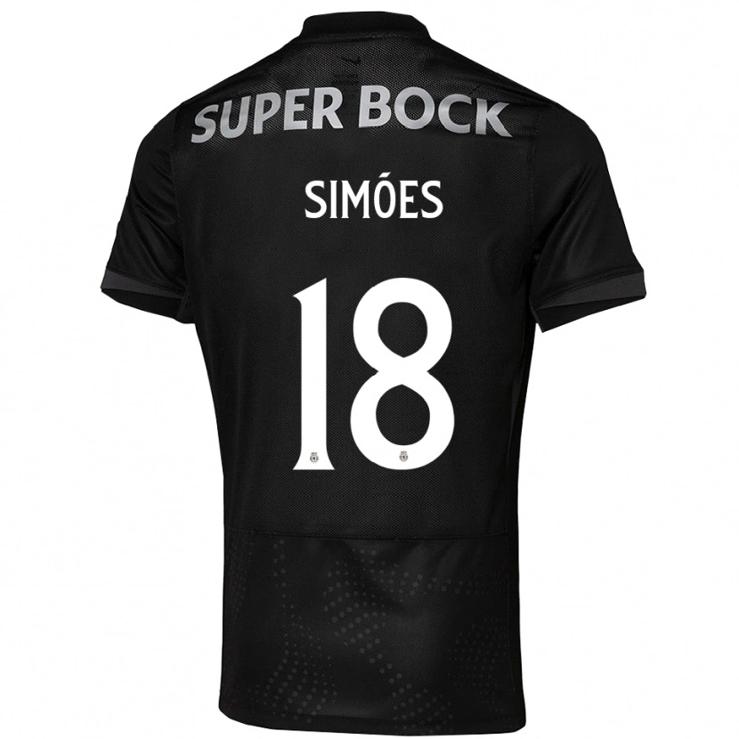 Danxen Herren Francisco Simões #18 Schwarz Weiß Auswärtstrikot Trikot 2025/26 T-Shirt