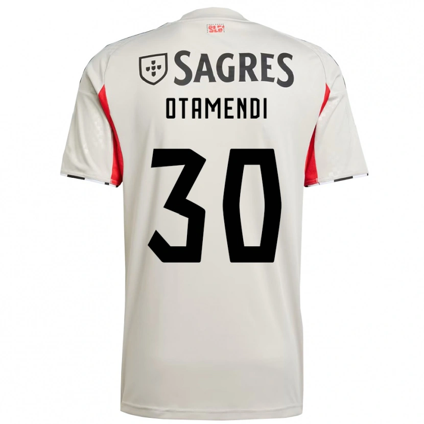 Danxen Herren Nicolás Otamendi #30 Creme Weiß Rot Auswärtstrikot Trikot 2025/26 T-Shirt