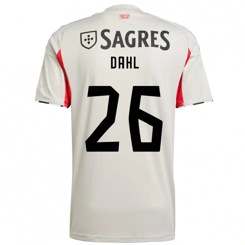 Danxen Herren Samuel Dahl #26 Creme Weiß Rot Auswärtstrikot Trikot 2025/26 T-Shirt