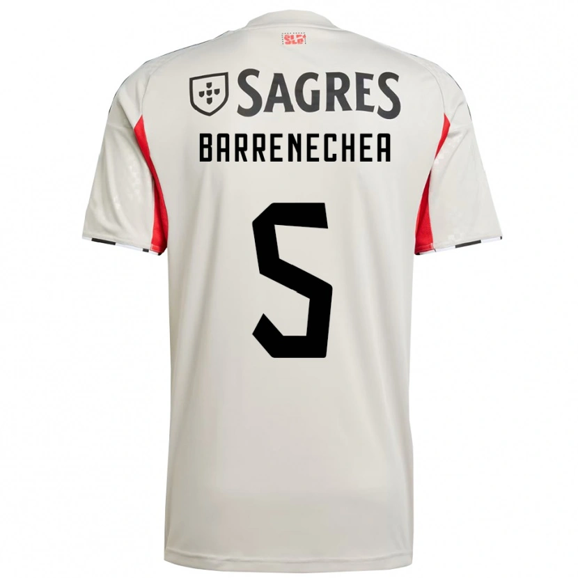 Danxen Herren Enzo Barrenechea #5 Creme Weiß Rot Auswärtstrikot Trikot 2025/26 T-Shirt