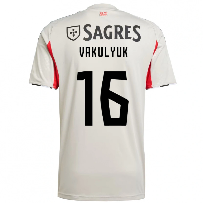 Danxen Herren André Vakulyuk #16 Creme Weiß Rot Auswärtstrikot Trikot 2025/26 T-Shirt