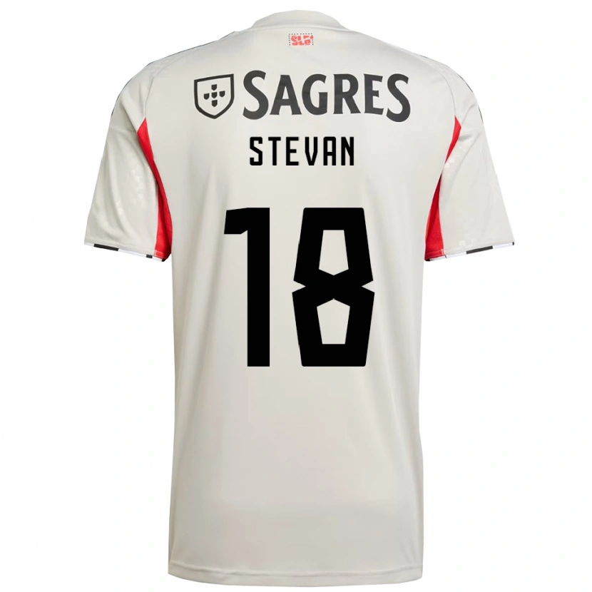 Danxen Herren Stevan #18 Creme Weiß Rot Auswärtstrikot Trikot 2025/26 T-Shirt