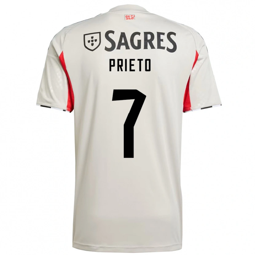 Danxen Herren Cristina Prieto #7 Creme Weiß Rot Auswärtstrikot Trikot 2025/26 T-Shirt